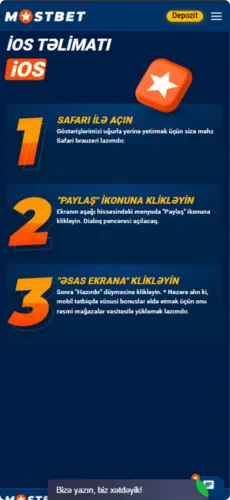 Mostbet AZ iOS Interface