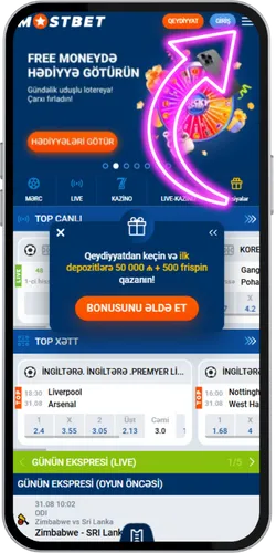 Mostbet AZ saytı — menyudan iOS yükləmə bölməsinə giriş