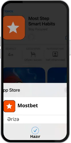 Yükləmə hazırdır — Mostbet iOS tətbiqi quraşdırılıb
